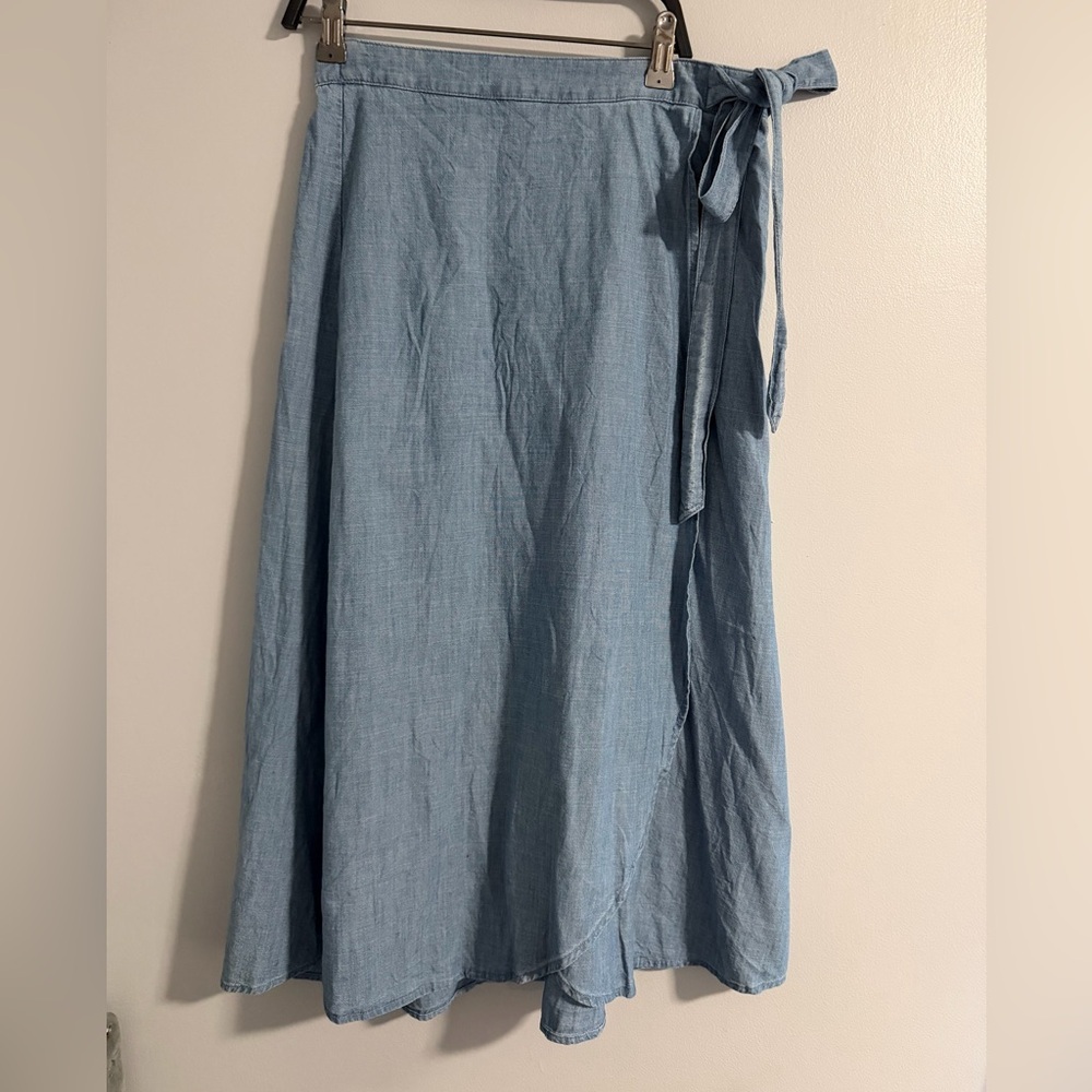 J. Crew Asymmetrical Light Blue Skirt - Picture 2 of 9